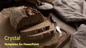  Presentation with parchment paper - Presentation theme with sliced-homemade-bread-with-parchment background and a tawny brown colored foreground