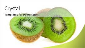  Presentation with kiwi fruit - Beautiful slides featuring sliced kiwi fruit isolated backdrop and a white colored foreground