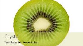  Presentation with pure white - Theme enhanced with sliced-kiwi-isolated-on-pure background and a  colored foreground