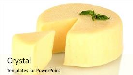  Presentation with mozzarella cheese - Beautiful presentation theme featuring sliced mozzarella cheese with green backdrop and a blonde colored foreground