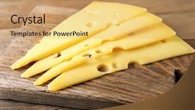  Presentation with sliced fresh papaya on wooden - Theme having sliced of cheese on wooden background and a  colored foreground