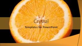  Presentation with orange fruit - PPT theme featuring sliced-orange-fruit-on-black background and a yellow colored foreground