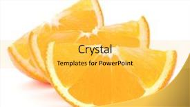  Presentation with orange peel isolated - Presentation with sliced orange fruit segments isolated background and a  colored foreground