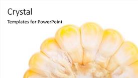  Presentation with piece of the pie - Presentation theme featuring sliced piece of yellow corn background and a white colored foreground