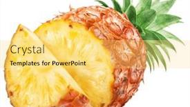  Presentation with pineapple - Presentation with sliced-pineapple-fruit-and-pineapple background and a  colored foreground