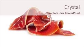  Presentation with prosciutto di parma - Beautiful theme featuring sliced-prosciutto-on-a-white backdrop and a lemonade colored foreground