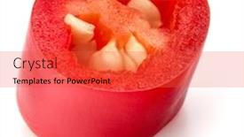  Presentation with chili - PPT theme having sliced-red-chili-or-chilli background and a red colored foreground