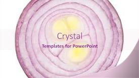  Presentation with red onion - PPT theme enhanced with sliced red onion macro background and a lemonade colored foreground