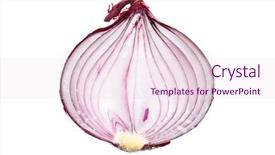 Presentation with red onion - Beautiful presentation theme featuring sliced red onion on white backdrop and a lemonade colored foreground