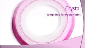  Presentation with red onion - Amazing slide set having sliced red onion on white backdrop and a pink colored foreground