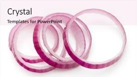  Presentation with red and white festive - Presentation theme having sliced red onion rings isolated background and a lemonade colored foreground