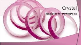  Presentation with red onion - Audience pleasing PPT layouts consisting of sliced red onion rings isolated backdrop and a lemonade colored foreground