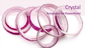  Presentation with lines red and white - Presentation theme with sliced red onion rings isolated background and a lemonade colored foreground