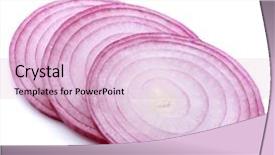  Presentation with meeting red white blue - Amazing slides having sliced red onion rings isolated backdrop and a lemonade colored foreground