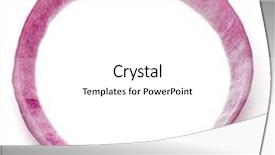  Presentation with red onion - Slide deck having sliced red onion rings isolated on white background cutout background and a white colored foreground