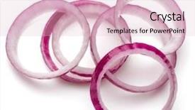  Presentation with red onion - Presentation design consisting of sliced red onion rings isolated on white background cutout background and a lemonade colored foreground