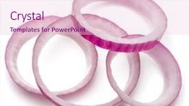  Presentation with red onion - Slide set consisting of sliced-red-onion-rings-isolated background and a lemonade colored foreground