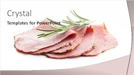  Presentation with roast beef - Presentation design enhanced with sliced-roast-beef-tasty-fresh background and a white colored foreground
