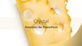  Presentation with white cheese - Slides consisting of sliced-smoked-hard-cheese-isolated background and a blonde colored foreground