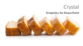  Presentation with dessert - Presentation theme consisting of sliced-sponge-dessert-sweet-sponge background and a white colored foreground