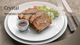  Presentation with european union and turkey - Beautiful presentation featuring sliced tasty turkey meatloaf served backdrop and a coral colored foreground