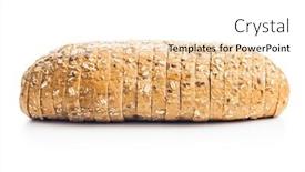  Presentation with bread - Slides consisting of sliced-whole-grain-bread-tasty background and a  colored foreground