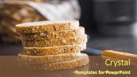  Presentation with seeds - PPT theme enhanced with sliced-whole-grain-bread-tasty background and a tawny brown colored foreground