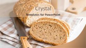  Presentation with napkin - Slides featuring sliced-whole-grain-bread-tasty background and a coral colored foreground