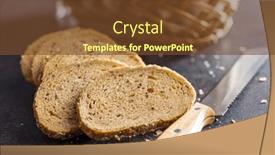  Presentation with seeds - PPT theme featuring sliced-whole-grain-bread-tasty background and a tawny brown colored foreground