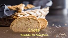  Presentation with seeds - Presentation design enhanced with sliced-whole-grain-bread-tasty background and a coral colored foreground