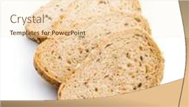  Presentation with seeds - Presentation design having sliced-whole-grain-bread-tasty background and a cream colored foreground
