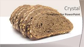  Presentation with oat - Amazing presentation having sliced whole grain bread with oat flakes wholemeal bread isolated on white background backdrop and a coral colored foreground