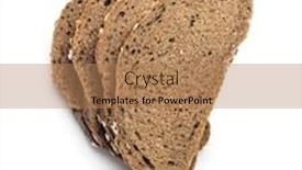  Presentation with oat - PPT theme featuring sliced-whole-grain-bread background and a coral colored foreground