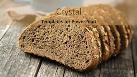  Presentation with oat - Beautiful slide deck featuring sliced-whole-grain-bread backdrop and a yellow colored foreground