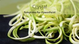  Presentation with diet low carb - Cool new presentation theme with sliced-zucchini-spiral-diet-food backdrop and a yellow colored foreground