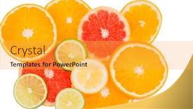  Presentation with orange fruit - Slides with slices-of-an-orange-symbolic and a yellow colored foreground