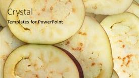  Presentation with eggplant - Audience pleasing PPT layouts consisting of slices-of-aubergine-or-eggplant backdrop and a blonde colored foreground