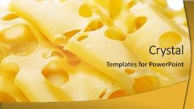 Presentation with close up of rusty rebar - Presentation theme with slices of cheese close up background and a yellow colored foreground