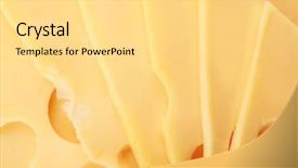  Presentation with close up puff pastry - Audience pleasing slide set consisting of slices of cheese close up backdrop and a light gray colored foreground