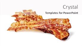  Presentation with bacon - Slide deck with slices-of-crispy-hot-fried background and a white colored foreground