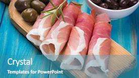  Presentation with history renaissance italian - Cool new presentation with slices of cured ham similar backdrop and a teal colored foreground