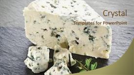  Presentation with danish - Beautiful slide deck featuring slices of danish blue cheese backdrop and a lemonade colored foreground