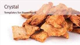  Presentation with papaya - Cool new slides with slices of dried papaya backdrop and a lemonade colored foreground