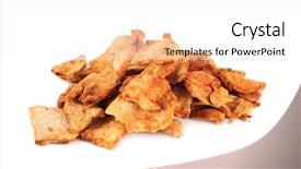  Presentation with papaya - Colorful presentation design enhanced with slices of dried papaya backdrop and a white colored foreground