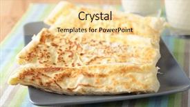  Presentation with cheese - PPT layouts featuring slices-of-gozleme-with-cheese background and a blonde colored foreground