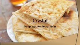  Presentation with potato - Audience pleasing slides consisting of slices-of-gozleme-with-potato backdrop and a yellow colored foreground