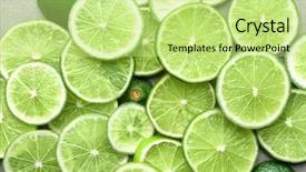  Presentation with closeup of sugarcane plants - Slides with slices of lime closeup background and a mint green colored foreground