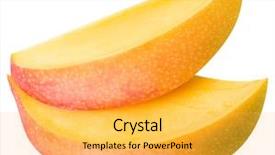  Presentation with mango fruit - Cool new presentation with slices of mango fruit backdrop and a yellow colored foreground