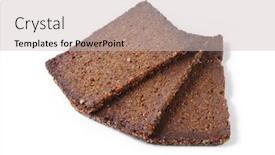  Presentation with bread - Slides with slices-of-pumpernickel-bread-isolated background and a light gray colored foreground