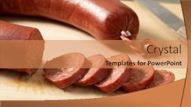  Presentation with halal - Presentation consisting of slices-of-traditional-turkish-halal background and a coral colored foreground